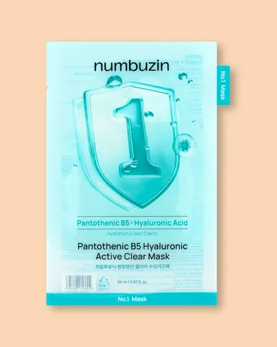 Numbuzin Mascarilla Facial de Tejido No.1 Pantothenic B5 Hyaluronic Active Clear Mask