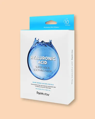 Farmstay Mascarilla de tela con ácido hialurónico Hyaluronic Acid Super Aqua Soothing Mask