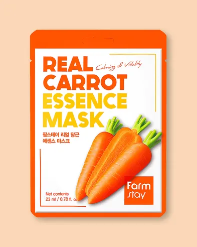 Farmstay Mascarilla facial de tela Real Carrot Essence Mask