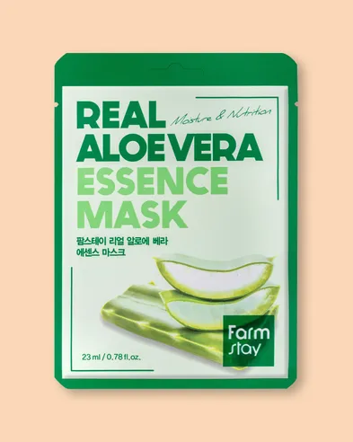 Farmstay Mascarilla facial de tela Real Aloe Vera Essence Mask